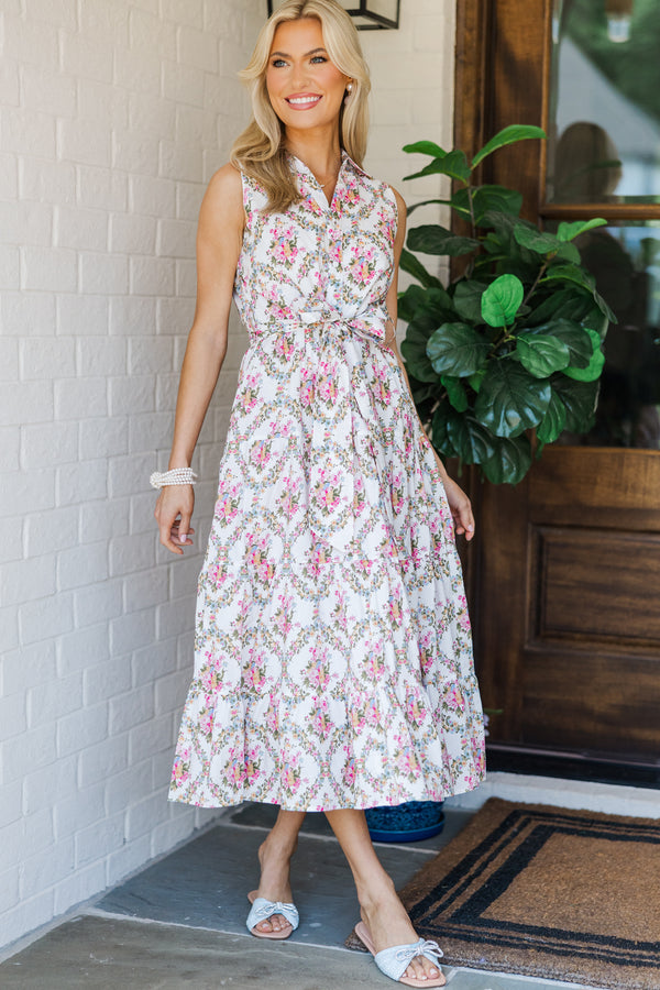 cream floral maxi dress Eden Cream Floral Maxi Dress, X Large