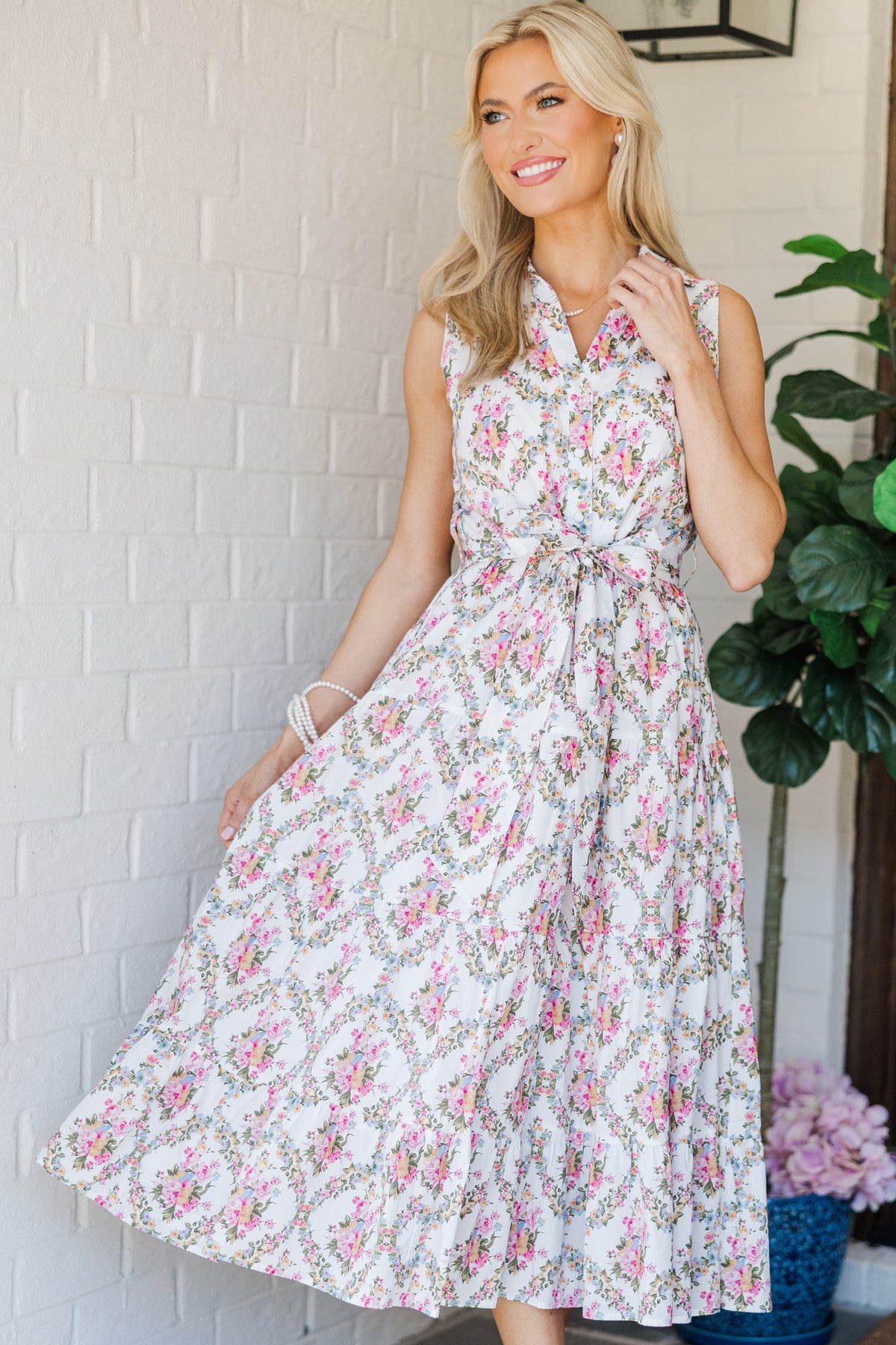 tea time maxi dress Over Time Cream Floral Maxi Dress – Shop the Mint