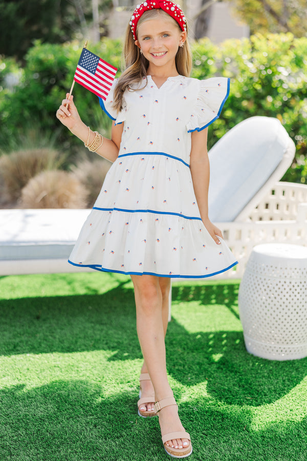 american flag dress Frostluinai Women's American Flag Maxi Dress USA Stars Stripes Dresses V Neck Spaghetti Strap Tank Dress Patriotic Summer Dresses