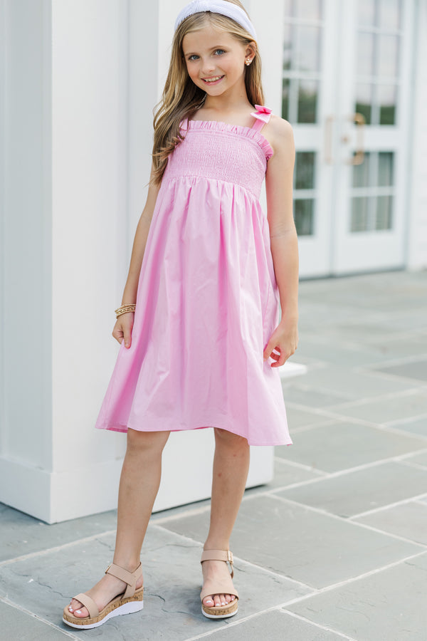 girls smocked midi dress Wmqpnns Girls Dresses Ruffle Bowknot Smocked Midi Dress Square Neck Long Sleeve Swing Dress Girls Clothes for Spring Fall, Dress for Age 10-11 Years,