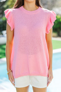 Certain Joy Pink Knit Top