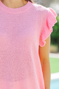 Certain Joy Pink Knit Top
