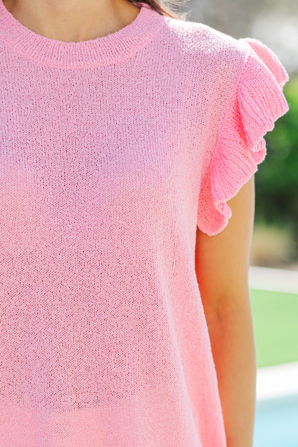 Certain Joy Pink Knit Top