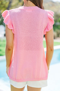 Certain Joy Pink Knit Top