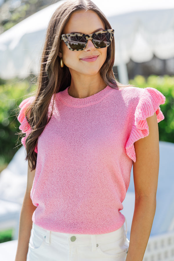 Certain Joy Pink Knit Top