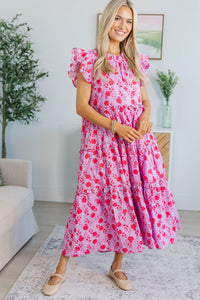 NURSING COLLECTION: What It Means Lavender Floral Midi Dress