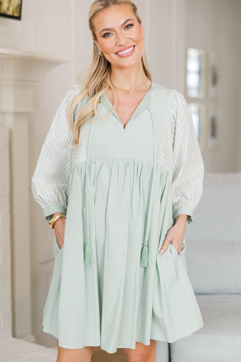 mint green newborn dress NURSING COLLECTION: Through The Years Striped Babydoll Green Casual Dresses for You can also add Color:Style C Kids boutique locust valley ny