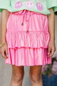 Girls: Take The Leap Pink Shimmer Skort