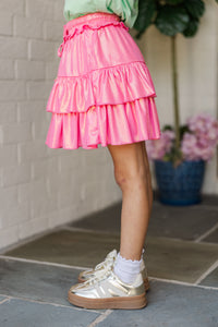 Girls: Take The Leap Pink Shimmer Skort