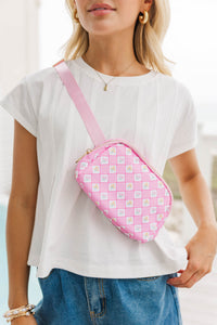 The Kenzie Pink Floral Fanny Pack