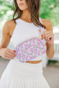 The Kenzie Lavender Floral Fanny Pack