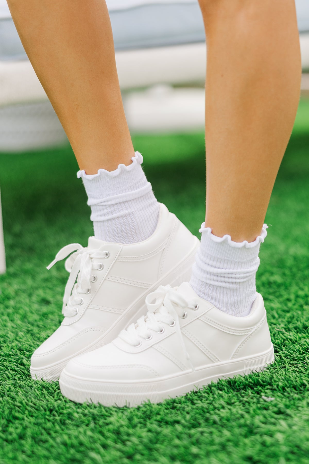 White Ruffled Socks All In A Day White Ruffle Socks – Shop the Mint