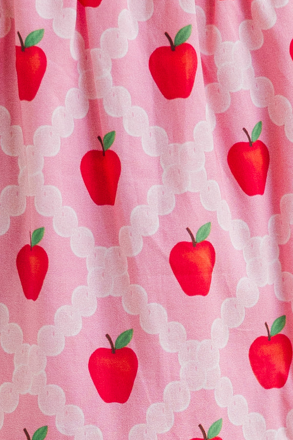 Girls: Sweet Nature Pink Apple Medallion Babydoll Dress, (12/14) - The Mint Julep Boutique Girls: Sweet Nature Pink Apple Medallion Babydoll Dress, (12/14) - The Mint Julep Boutique