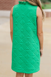 Girls: Never Better Green Textured Dress