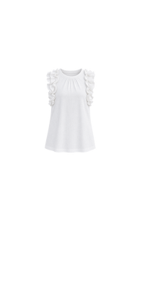 118941.hidden__.Girls--The_Frill_Seeker_White_Ruffle_Sleeve_Blouse