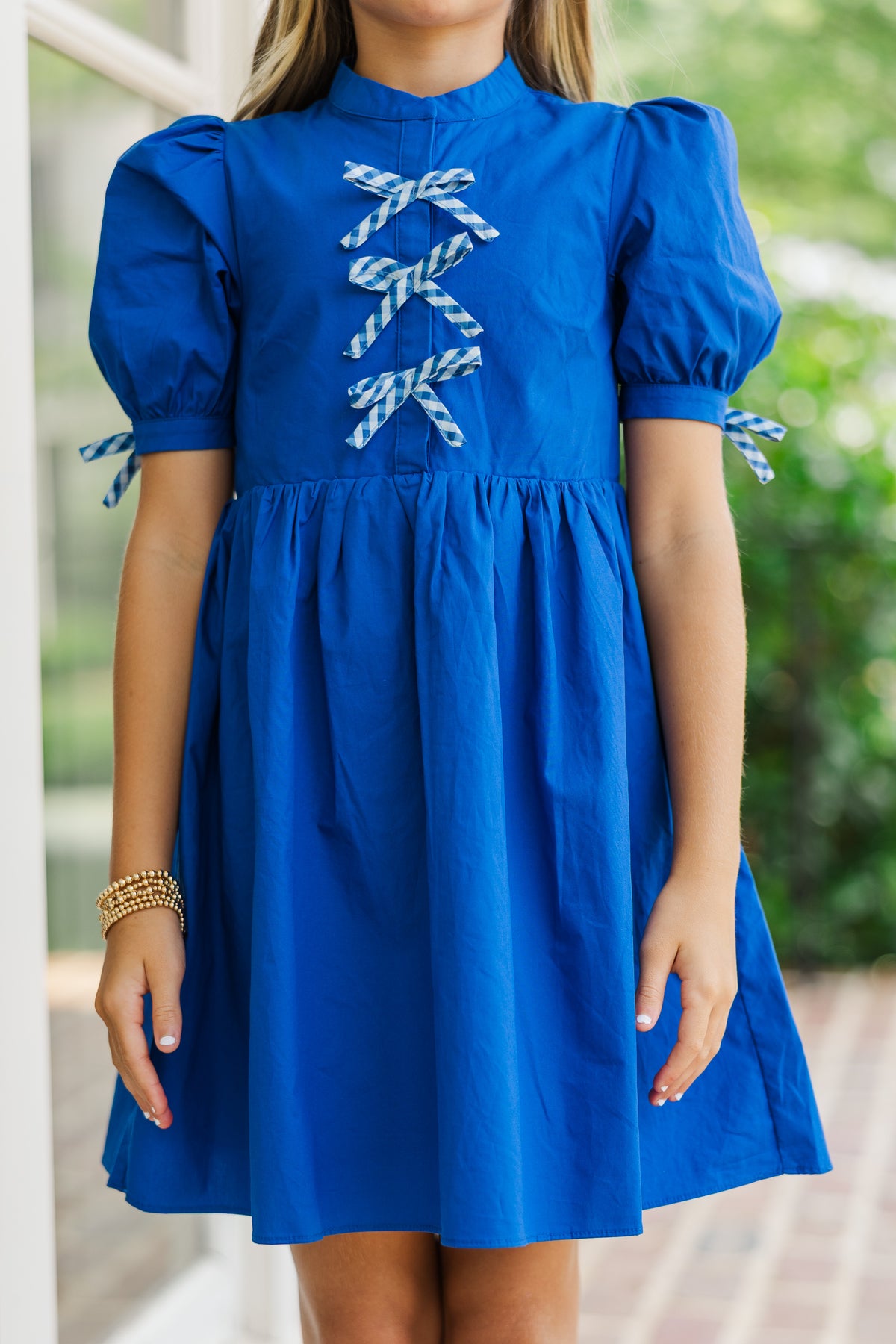 Girls: The Audrey Navy Blue Dress, (7/8) - The Mint Julep Boutique