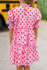 Girls: All About It Pink Bows & Apples Babydoll Dress