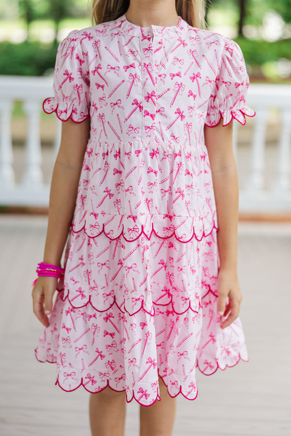 pink pencil dress Girls: Perfectly Paired Pink Pencil Toile Print Dress – Shop the Mint