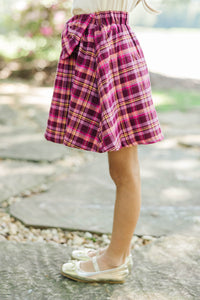 Girls: The Kate Pink Plaid Skort