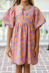 Girls: Believe In Magic Purple Floral Dress