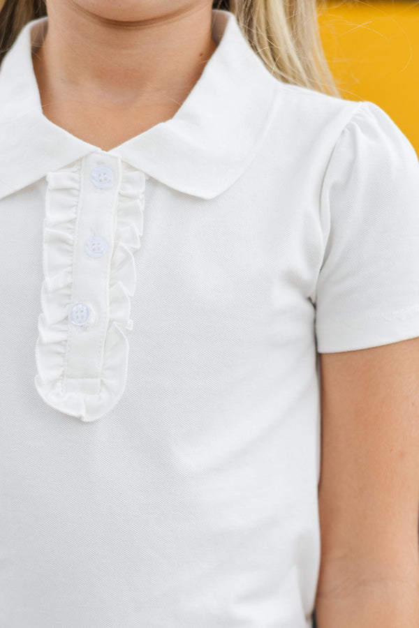 Girls: The Hattie White Polo Top