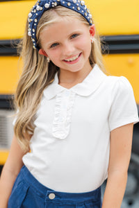 Girls: The Hattie White Polo Top