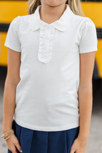 Girls: The Hattie White Polo Top