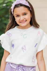 Girls: The Kennedy White ABCs Sweater