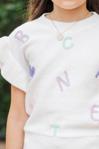 Girls: The Kennedy White ABCs Sweater