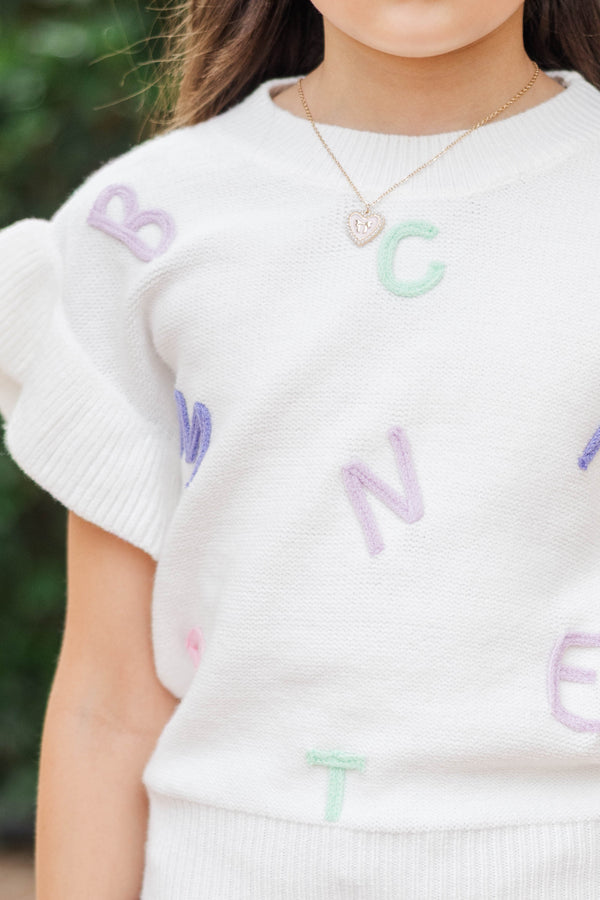 Girls: The Kennedy White ABCs Sweater