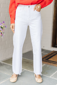 KanCan: Open To Love White Slim Leg Jeans