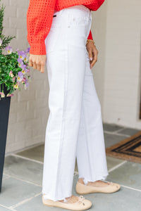 KanCan: Open To Love White Slim Leg Jeans