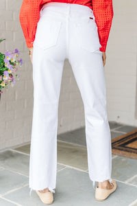 KanCan: Open To Love White Slim Leg Jeans