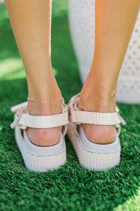 All Set Ivory Raffia Platform Sandals