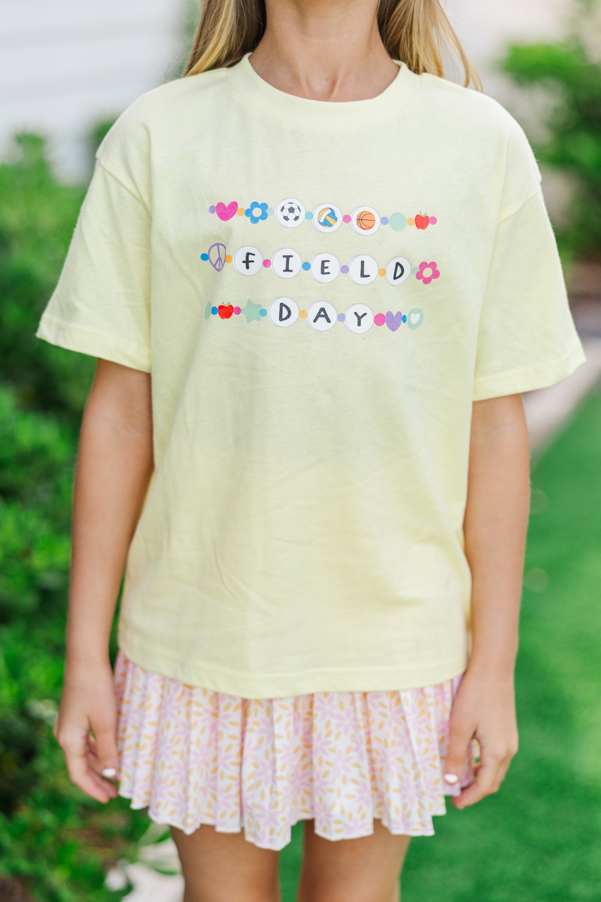 Girls: Field Day Bracelet Yellow Graphic Tee - Shop the Mint