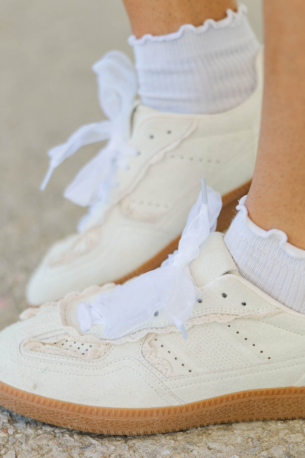 White Organza Shoelaces