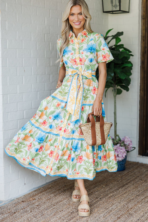 tropical floral midi dress Tropical Floral Midi Dress