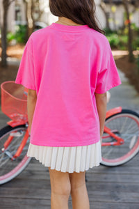 Girls: Sunshine Day Fuchsia Graphic Tee