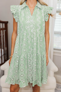 NURSING COLLECTION: Cradled In Comfort Olive Striped Dress