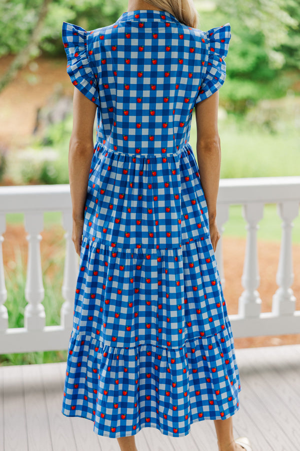 Created Beauty Blue Apple Gingham Midi Dress Shop the Mint Created Beauty Blue Apple Gingham Midi Dress Shop the Mint