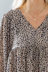 NURSING COLLECTION: All So Nice Brown Spotted Tunic