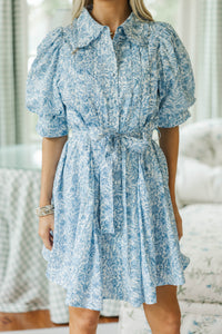 NURSING COLLECTION: Making Plans Blue Floral Dress