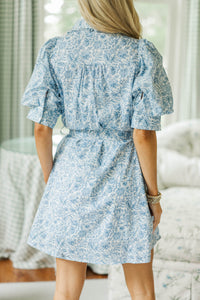 NURSING COLLECTION: Making Plans Blue Floral Dress