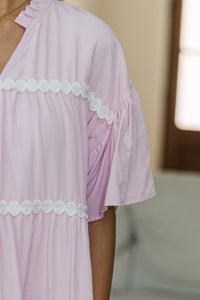 NURSING COLLECTION: Just Can't Lose Pink Rickrack Dress