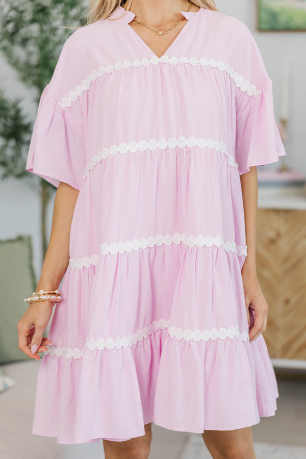 NURSING COLLECTION: Just Can't Lose Pink Rickrack Dress
