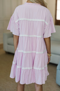 NURSING COLLECTION: Just Can't Lose Pink Rickrack Dress