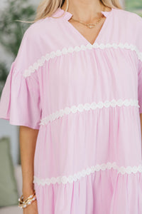 NURSING COLLECTION: Just Can't Lose Pink Rickrack Dress