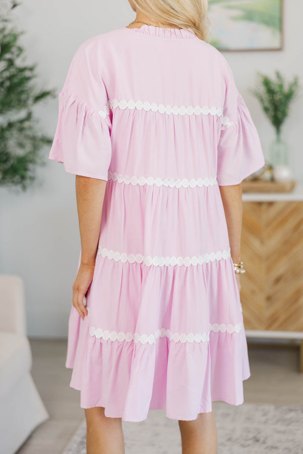 NURSING COLLECTION: Just Can't Lose Pink Rickrack Dress