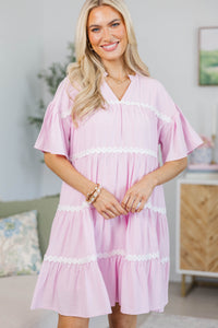 NURSING COLLECTION: Just Can't Lose Pink Rickrack Dress