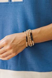 The Justine Navy Bracelet Set
